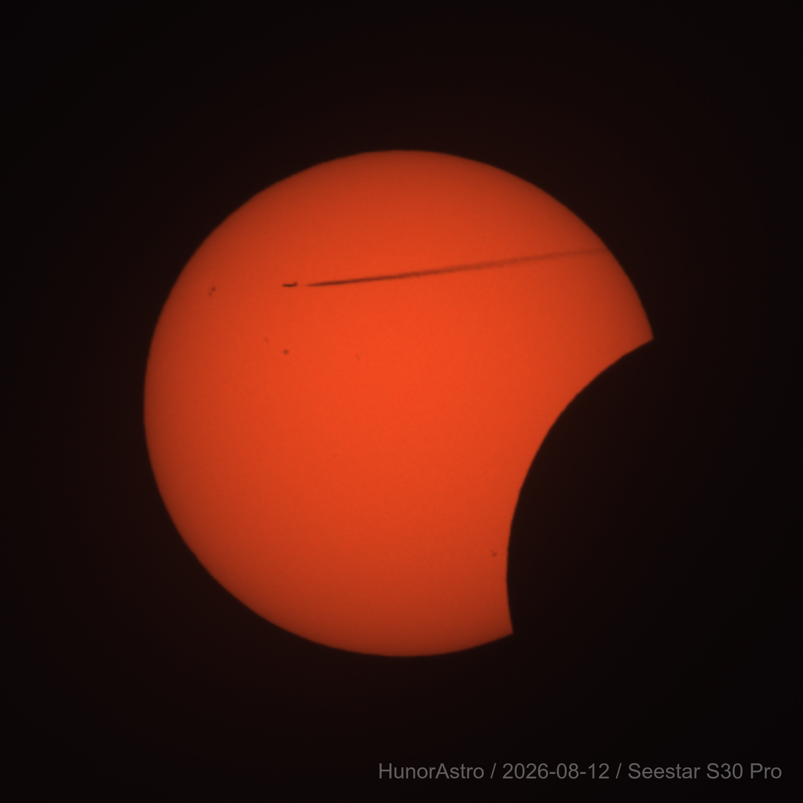 Partial solar eclipse on August 12, 2026